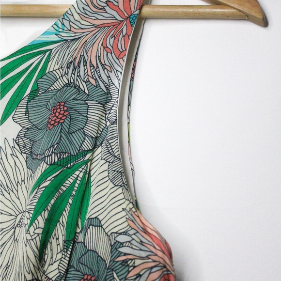 Corey Lynn Calter Anthropology White and Green Tropical Jumpsuit - Picture 6 of 10